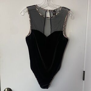 VICTORIA’S SECRET Black Velvet Bodysuit 🖤